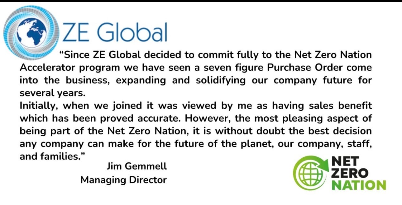Net Zero Nation serves people planet and profit